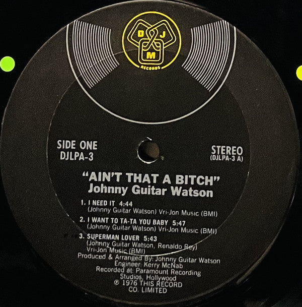 Johnny Guitar Watson : Ain't That A Bitch (LP, Album, Ter)