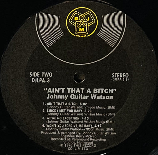 Johnny Guitar Watson : Ain't That A Bitch (LP, Album, Ter)