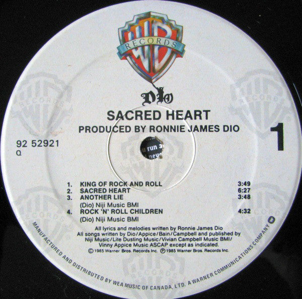 Dio (2) : Sacred Heart (LP, Album)