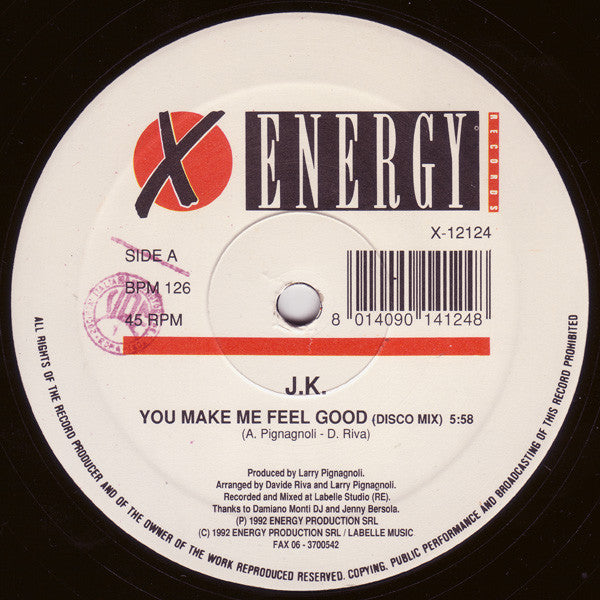 J.K. : You Make Me Feel Good (12")