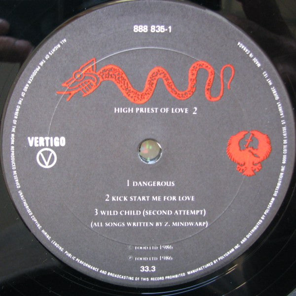 Zodiac Mindwarp And The Love Reaction : High Priest Of Love (LP, MiniAlbum)