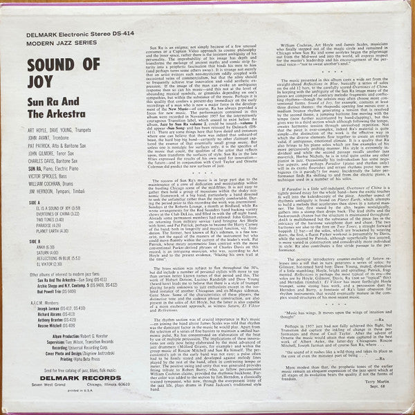 The Sun Ra Arkestra : Sound Of Joy (LP, Album)