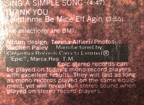 Sly & The Family Stone : Greatest Hits (LP, Comp, Pit)