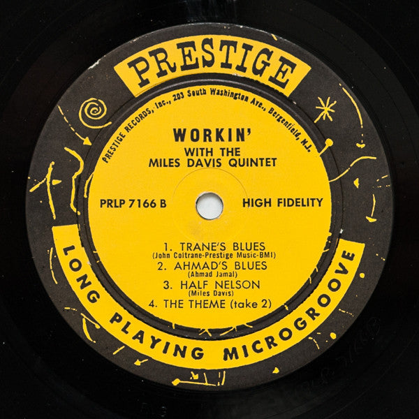 The Miles Davis Quintet : Workin' With The Miles Davis Quintet (LP, Album, Mono, Dee)