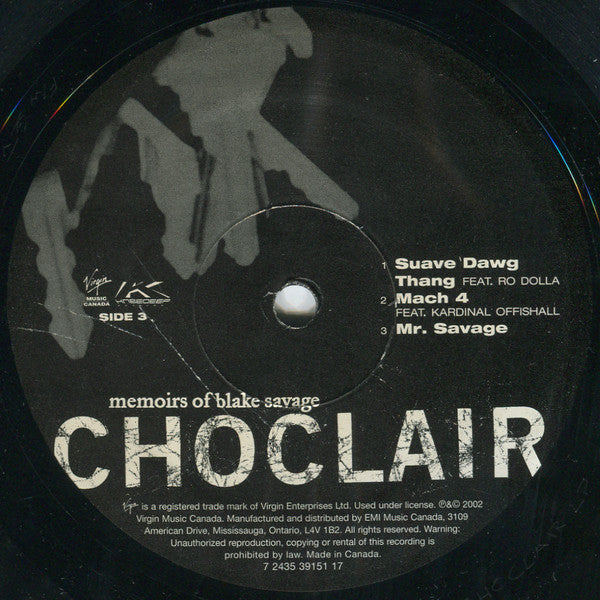 Choclair : Memoirs Of Blake Savage (2xLP, Album)