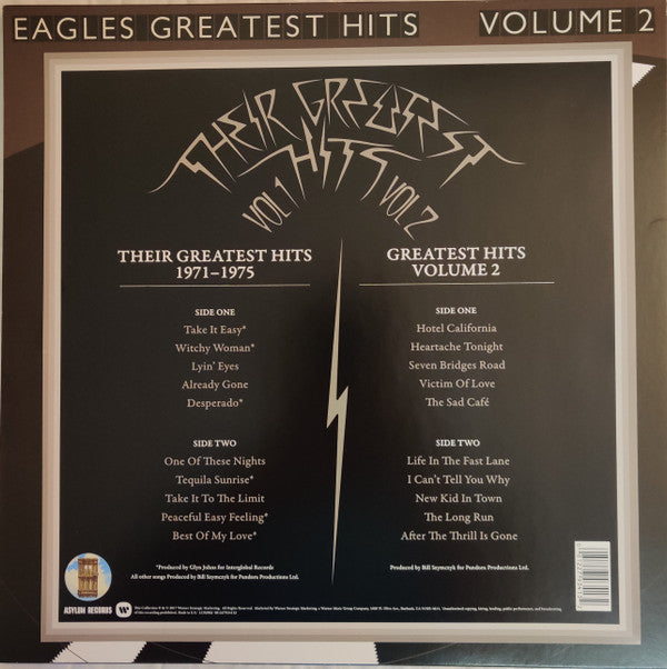 Eagles : Their Greatest Hits Volumes 1 & 2 (LP, Comp + LP, Comp + Box)