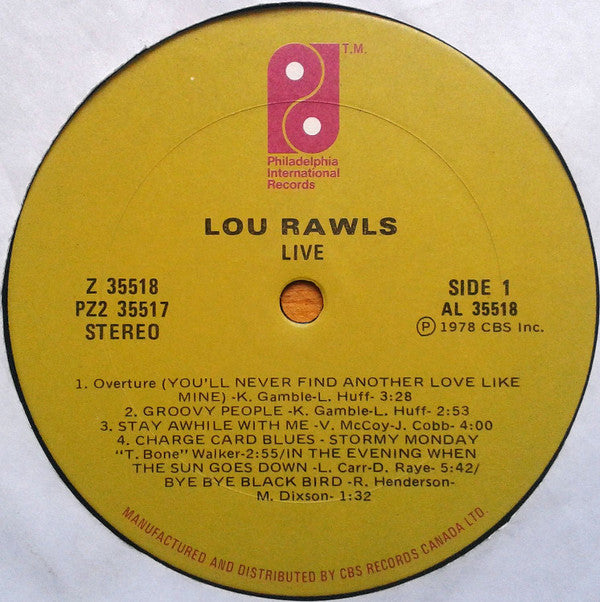 Lou Rawls : Live (2xLP, Album, Gat)