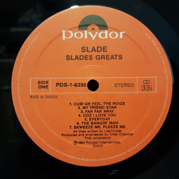 Slade : Slades Greats (LP, Comp)