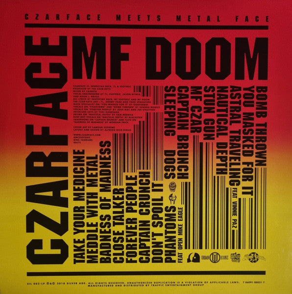Czarface, MF Doom : Czarface Meets Metal Face (LP, Album, RP)