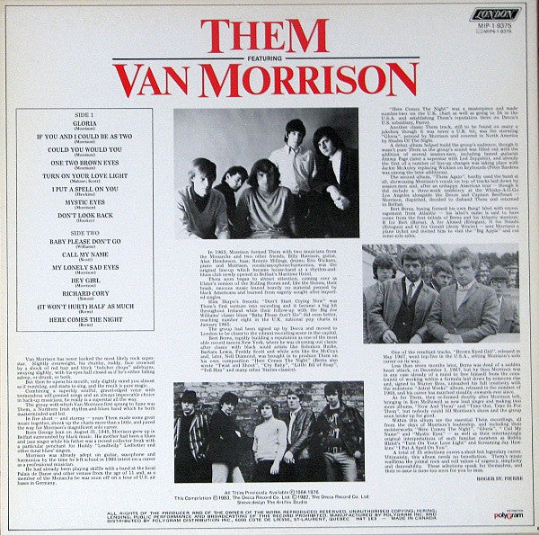 Them (3) Featuring Van Morrison : Them Featuring Van Morrison (LP, Comp)
