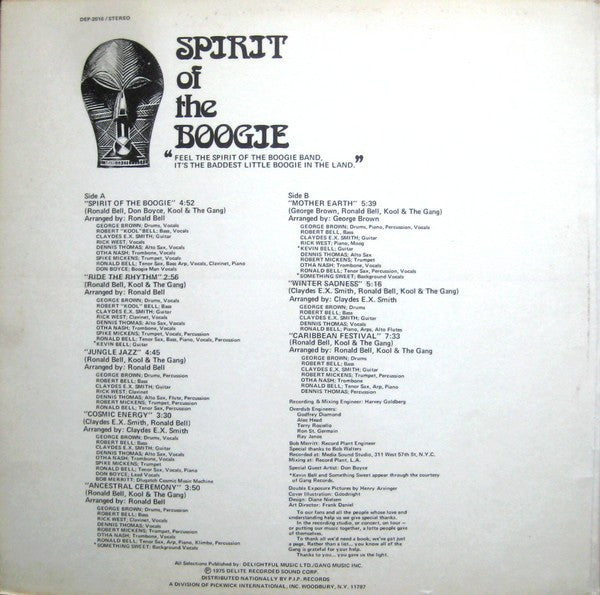 Kool & The Gang : Spirit Of The Boogie (LP, Album, M/Print, Uni)