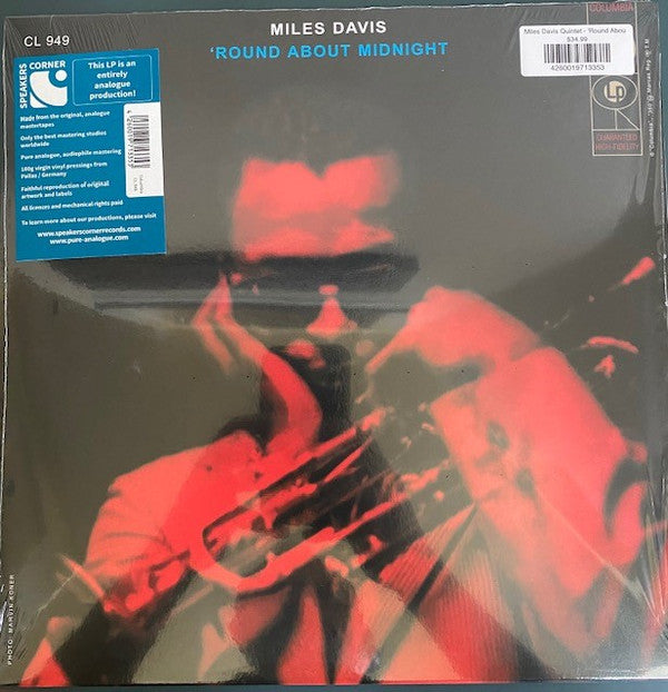 The Miles Davis Quintet : 'Round About Midnight (LP, Album, Mono, RM, RP, 180)