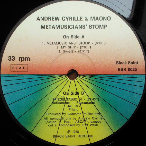 Andrew Cyrille & Maono : Metamusicians' Stomp (LP, Album)