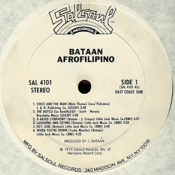 Joe Bataan : Afrofilipino (LP, Album)
