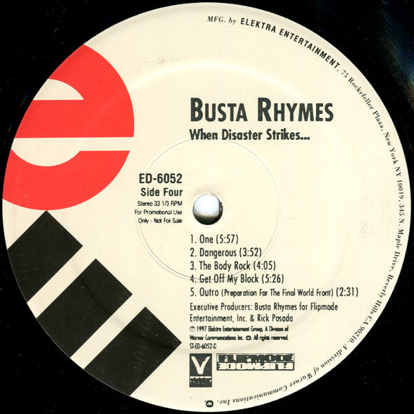Busta Rhymes : When Disaster Strikes... (2xLP, Album, Promo, Cle)