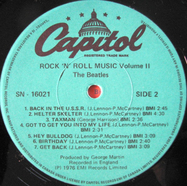 The Beatles : Rock 'n' Roll Music, Volume 2 (LP, Comp, RE)