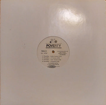 Poverty (2) : Paradise / My Turn (12", Single, Promo)