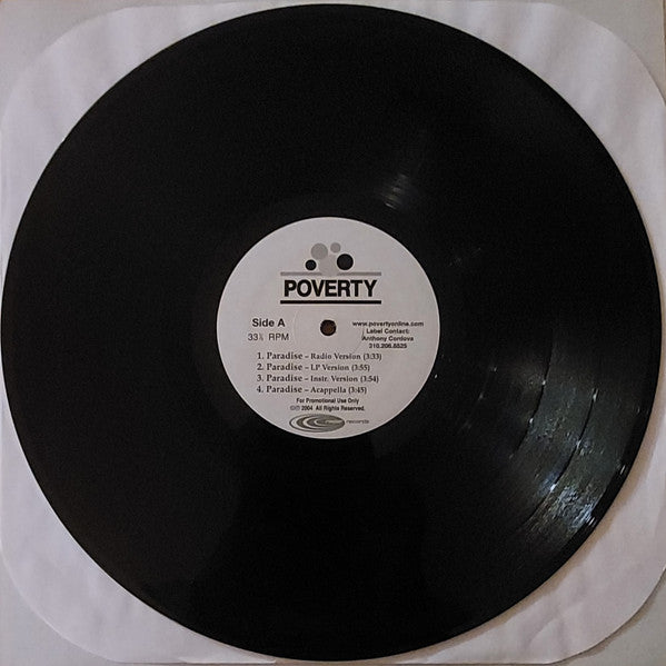 Poverty (2) : Paradise / My Turn (12", Single, Promo)