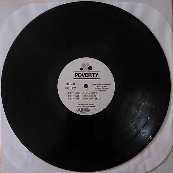Poverty (2) : Paradise / My Turn (12", Single, Promo)