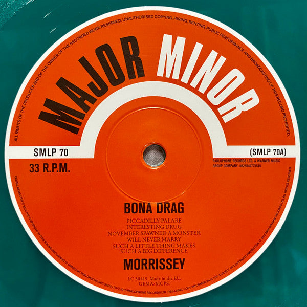 Morrissey : Bona Drag (2xLP, Comp, Ltd, RE, RM, Tea)