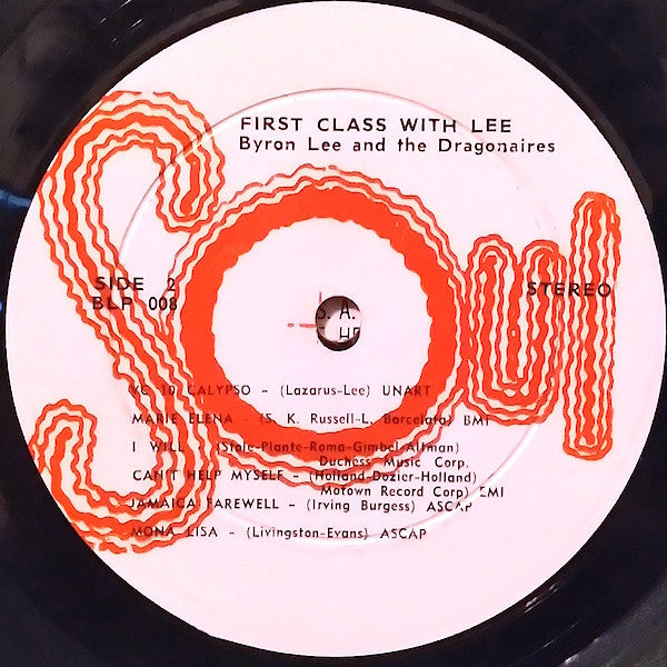 Byron Lee And The Dragonaires : First Class With Lee (LP, Album, Lam)