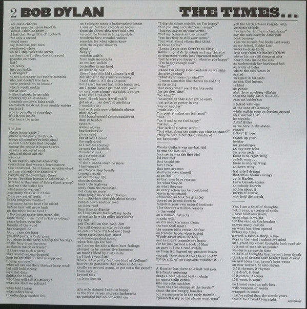 Bob Dylan : The Times They Are A-Changin' (LP, Album, Mono, RE, 180)