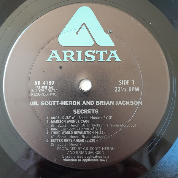 Gil Scott-Heron & Brian Jackson : Secrets (LP, Album, San)