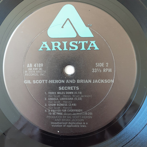 Gil Scott-Heron & Brian Jackson : Secrets (LP, Album, San)