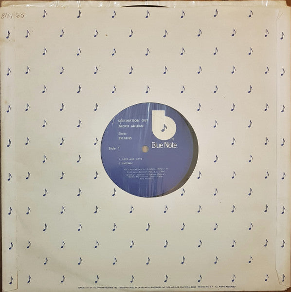 Jackie McLean : Destination... Out! (LP, Album, RE)