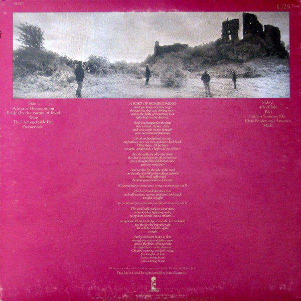 U2 : The Unforgettable Fire (LP, Album)