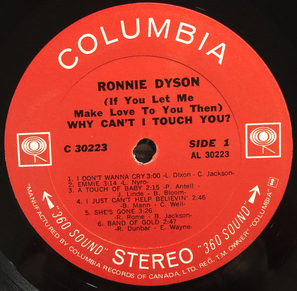 Ronnie Dyson : (If You Let Me Make Love To You Then) Why Can't I Touch You? (LP, Album)