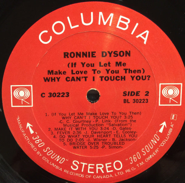 Ronnie Dyson : (If You Let Me Make Love To You Then) Why Can't I Touch You? (LP, Album)