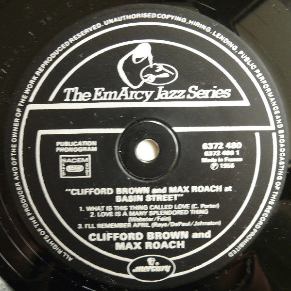 Clifford Brown And Max Roach : At Basin Street (LP, Album, Mono, RE)
