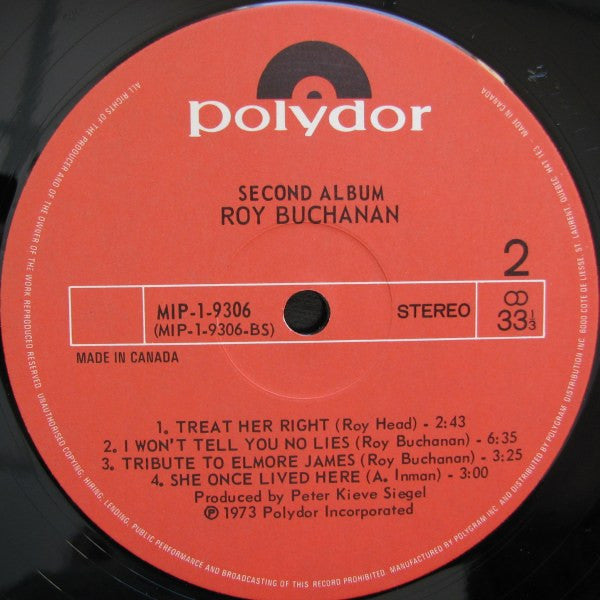 Roy Buchanan : Second Album (LP, Album, RE)