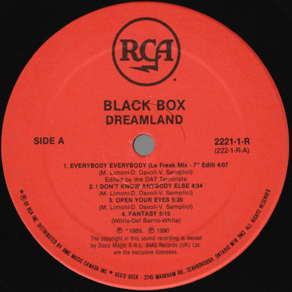 Black Box : Dreamland (LP, Album)