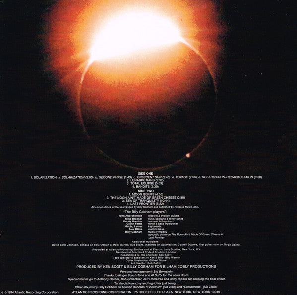 Billy Cobham : Total Eclipse (LP, Album, RE, 180)