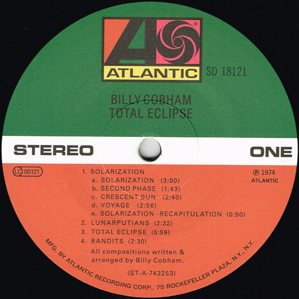 Billy Cobham : Total Eclipse (LP, Album, RE, 180)