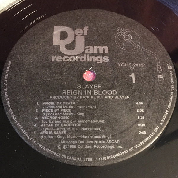 Slayer : Reign In Blood (LP, Album, MP)