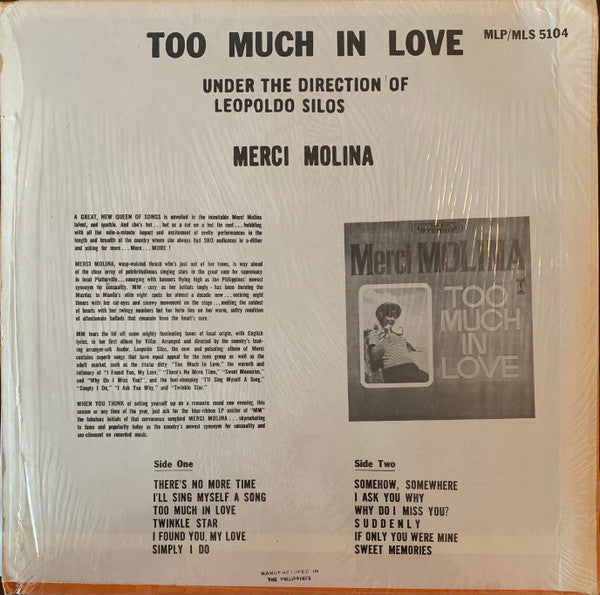 Merci Molina : Too Much In Love (LP, Album)