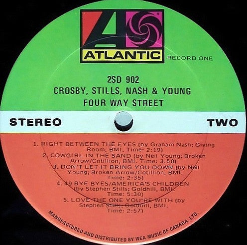 Crosby, Stills, Nash & Young : 4 Way Street (2xLP, Album, RE, Gat)