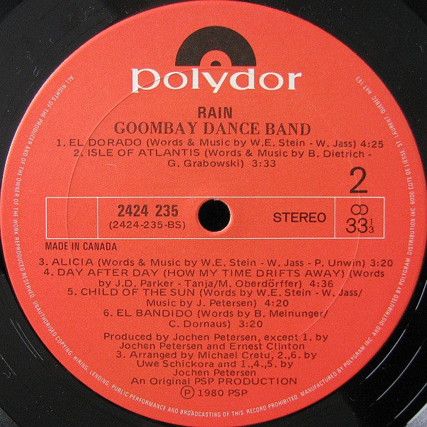 Goombay Dance Band : Rain (LP, Album)