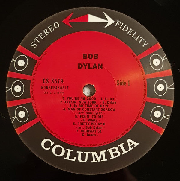 Bob Dylan : Bob Dylan (LP, Album, Mono, RE, 180)