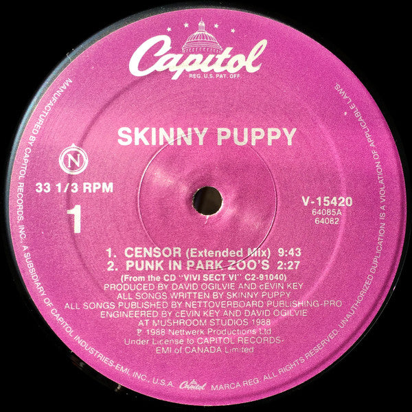 Skinny Puppy : Censor (12", Single)