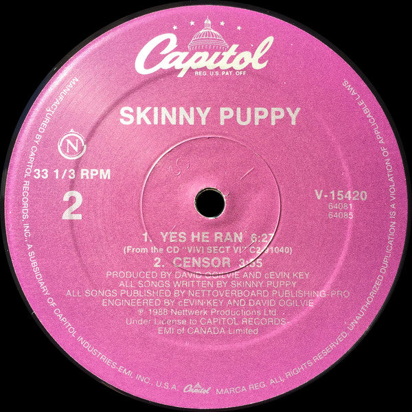 Skinny Puppy : Censor (12", Single)