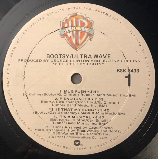 Bootsy* : Ultra Wave (LP, Album, Eur)