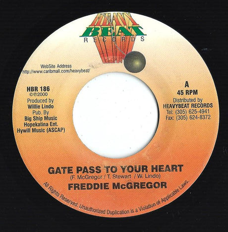 Freddie McGregor : Gate Pass To Your Heart (7")