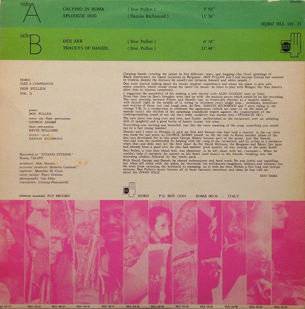 Don Pullen : Jazz A Confronto 21 (LP, Album)