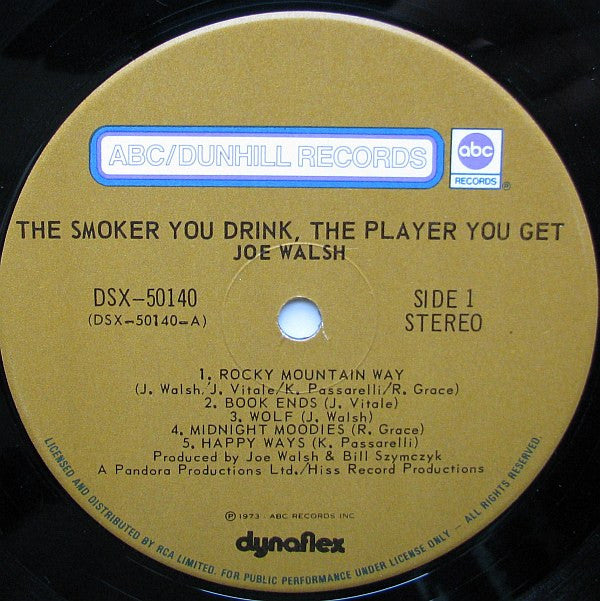 Joe Walsh : The Smoker You Drink, The Player You Get (LP, Album)