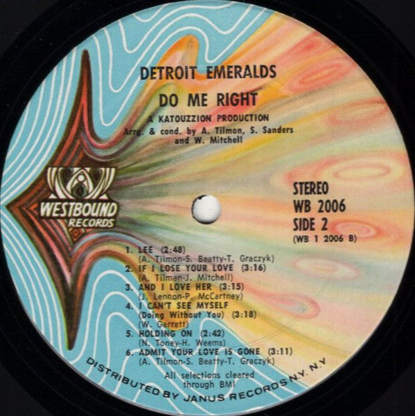 Detroit Emeralds : Do Me Right (LP, Album, Pit)