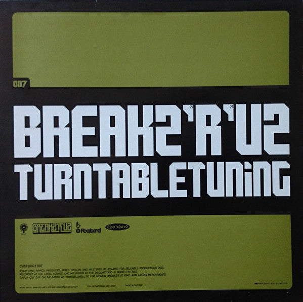 Peabird : BREAKZ'R'UZ  TURNTABLE TUNING (12")